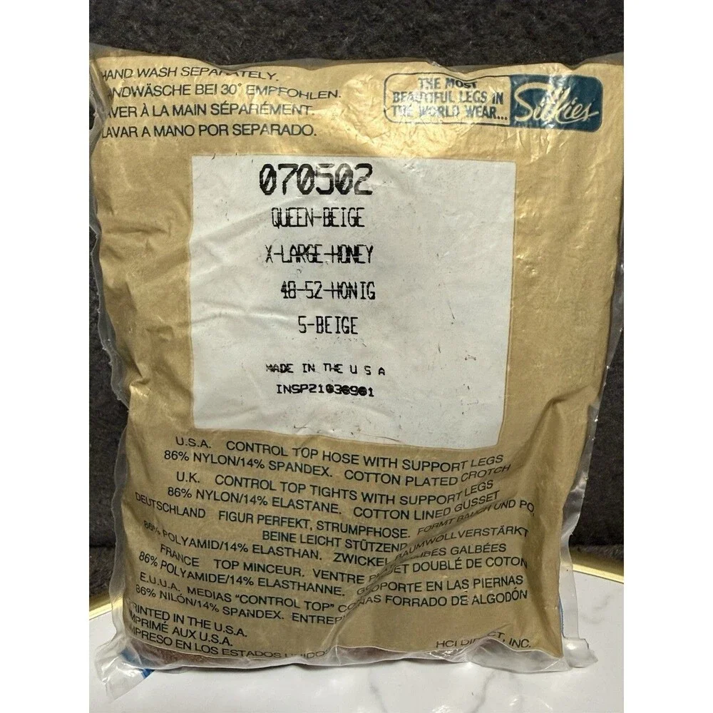 Pantyhose Hosiery Multipack XL Set of 4 Nude Black Ivory Coffee Vintage Sheer